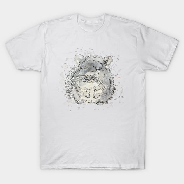 Chinchilla - Fuzzy Chinchilla T-Shirt by B-ARTIZAN